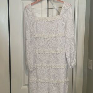 Like New Lily Pulitzer white long sleeve dress